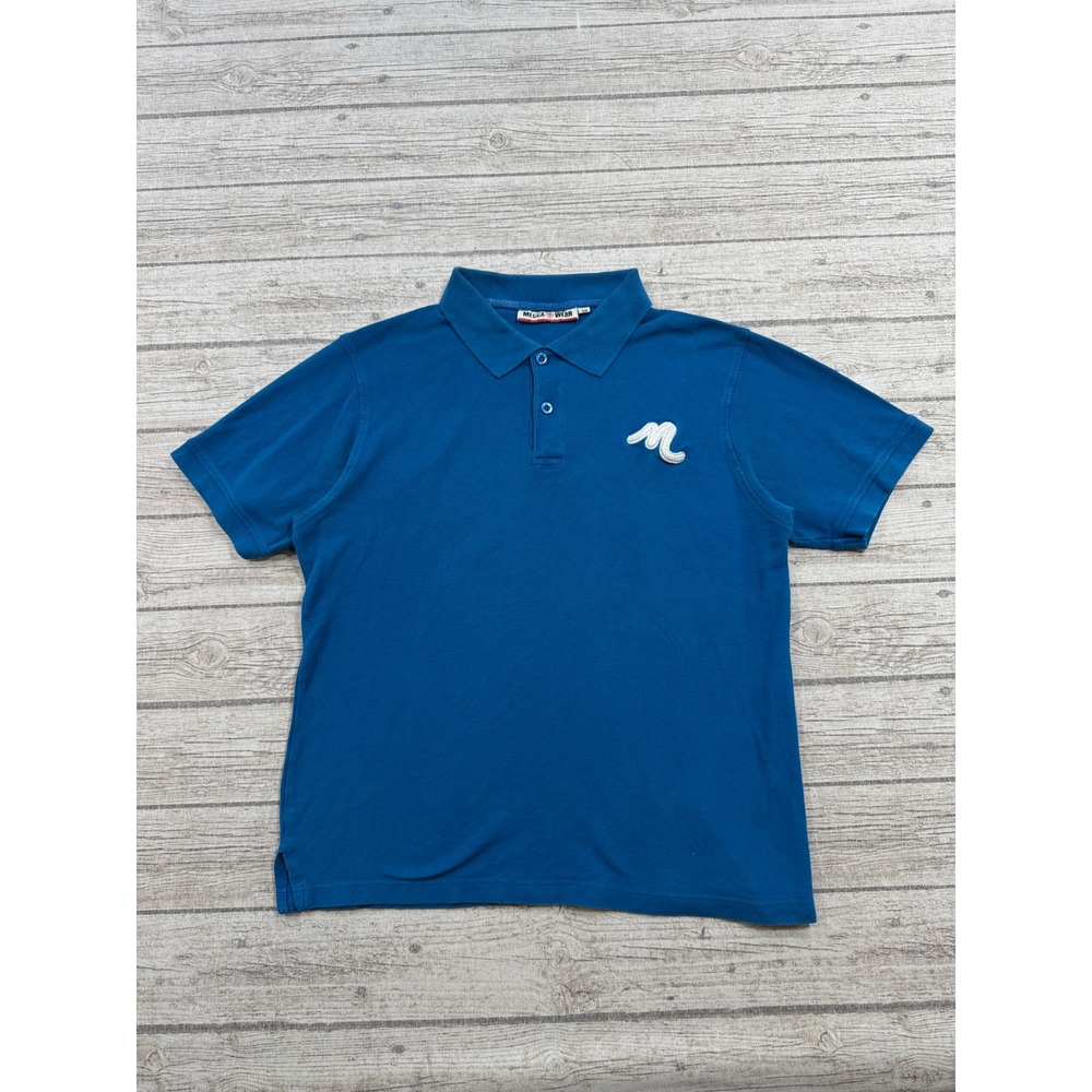 Mecca Wear Polo Shirt Men's Small Blue Classic Fit Short Sleeve Streetwear Retro